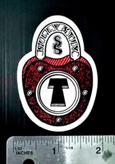 Vintage 1980’s Schmitt Stix Skateboards Silly Stix Sticker In Red