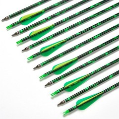 12x 30″ Carbon Archery Hunting Arrow Target SP500 for Compound&Recurve Bow Shoot