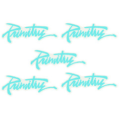 Primitive Skateboards Sticker Logo White/Teal 2″ x 5.5″ 5-Pack Bulk Lot