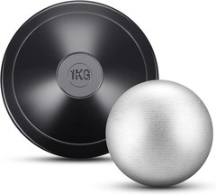 2 Pcs Shot Put Rubber Discus Black Ball for School Track and Field Discuses f…