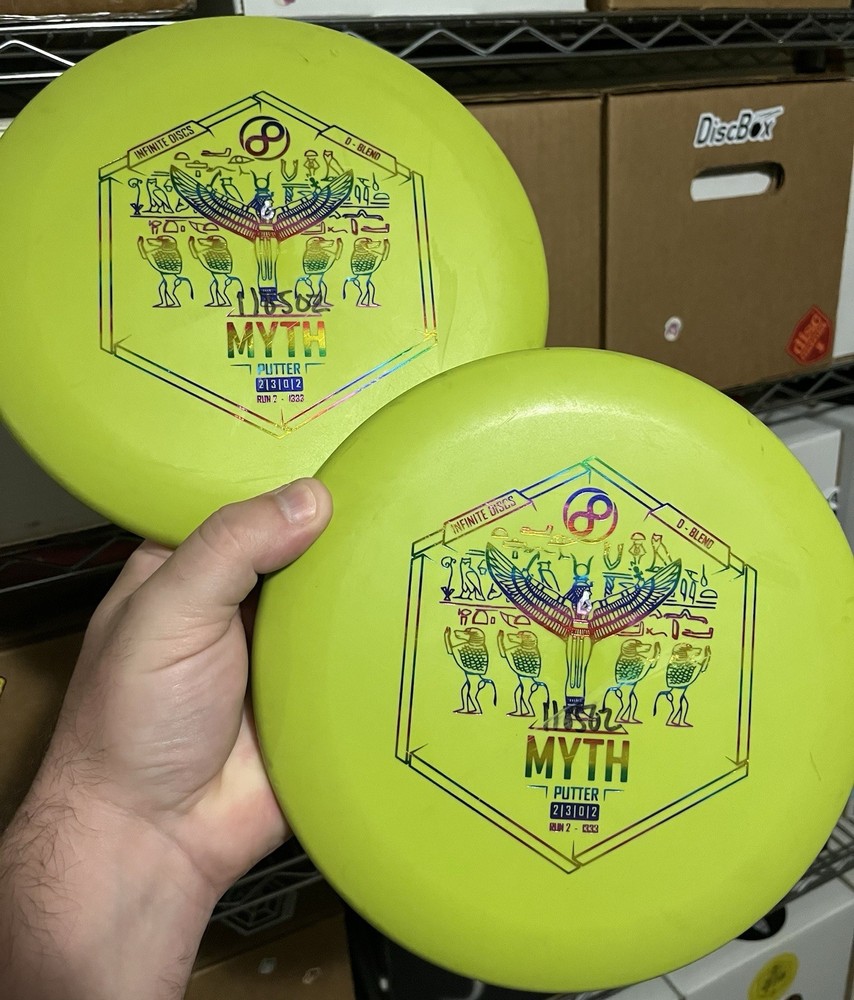 USED! Old Stock Infinite Discs P@!R of D-Blend Myth @175 Green Innova Disc Golf