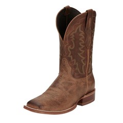 Tony Lama Lowden Square Toe Cowhide Mens Brown Wide Cowboy Western Boots