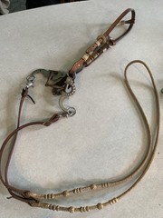 Gist Classic Equine Snaffle Bit w/ Leather Headstall & Reins