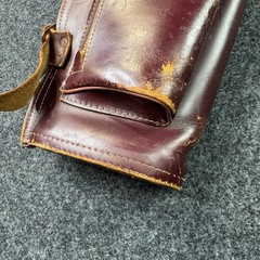 Vintage Leather Archery Arrow Quiver Brown Hip Belt Quiver Fringe Zipper Pocket