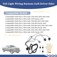 16531401 Tail Light Wiring Harness Left Driver Side Fit for Chevy Left side