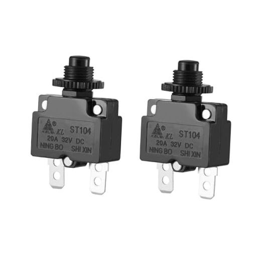 20A Circuit Reset Switch Button Replacement for Razor E300 E325 E300S 2（pack)