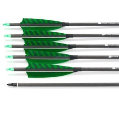 Archery Carbon Arrows Spine400 with Feather Set for Recurve/Compound Bow Hunting