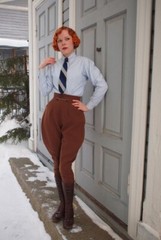 Royal Women Brown Jodhpur Breeches Horse Ridding Pants Polo Sports BaggyTrousers