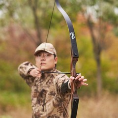 60» 25-60lbs Takedown Recurve Bow Wooden Riser Archery Hunting Bow Arrows Shoot