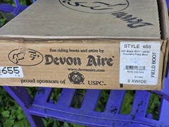 NOS Devon Aire 655 Nouvelle Tall Field Boots Womens Size 8 XW Calf Black Leather