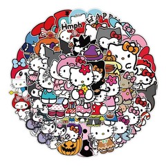 50PCS Cute Cartoon Kitten Stickers – Waterproof Vinyl Sticker Pack