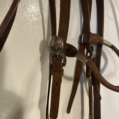 Beautiful Vintage Western Bridle With Silver