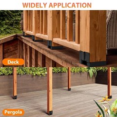 10PCS 6×6 Post Base for Concrete, Heavy Duty Post Base Anchor for 5.5×5.5 Woo…