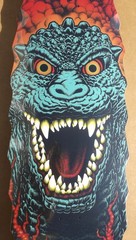SANTA CRUZ X GODZILLA «GODZILLA DESTROYER» SHAPED SKATEBOARD DECK RARE