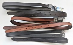 English Stirrup Leathers – Numbers Holes 1″ x 54″ -Black, Brown-Medium Chestnut