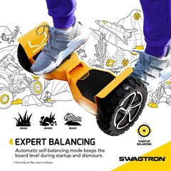 Swagtron T6 Off Road 10″ Hoverboard Bluetooth 12 Mph 600W 420 lb Weight Limit UL