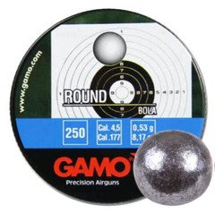 GAMO 250 Count ROUND BALL 4.5mm .177 Caliber Air Rifle Training Pellets