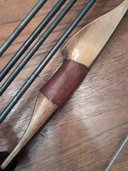 Rare Crestwood Recurve Bow 56 in 55lb Draw Wood With Quiver And Arrows