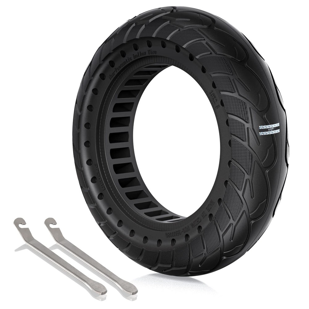 1PZ 10×2.50 60/70-6.5 Solid Tire 10 Inch Replacement for SMALL, BLACK