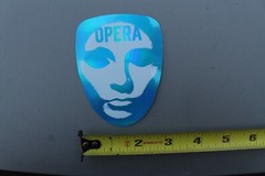 OPERA Skateboards Blue Silver White Ghost Original Z83A Skateboarding STICKER