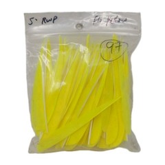 97 Count Archery Arrow Feathers 5″ Right Wing: Parabolic Fluorescent Yellow