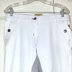 Devon-Aire White Dressage Full Suede Seat Silicone Grip Knee Patch Breeches 30
