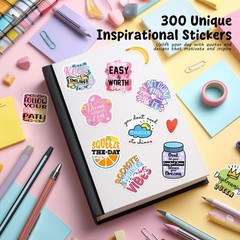 300 PCS Inspirational Stickers for Adults, Teens, Teachers, Motivational Sticker
