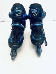 ZPM Sports ABEC-7 Youth Adjustable Inline Skates Size M (EU 34-37) Blue/Black