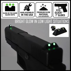 ® Glow Night Sights for Glock® 17 19 19X 20 21 22 23 31 32 34 35 44 45 47 (Ge…