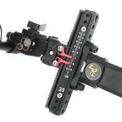 Compound Bow Sight 1 Pin,4X 6X 8X Lens, 0.019″ Fiber, Carbon Fiber Long Bar, …