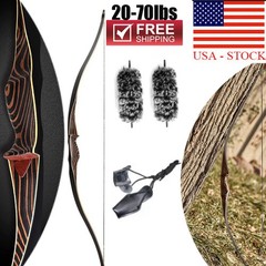 20-70lbs Archery 54″ Traditional Longbow RH Recurve Bow Hunting Shoot Target