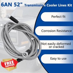 HNeekyr 6AN 52inch Transmission Cooler Hose Line Kit