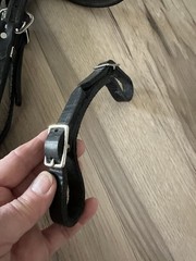EUC Gorgeous Western snaffle show bridle custom-made with silver & mecate reins