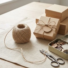 2mm Natural Jute Twine, 100m Ball Packaged Hemp String for Crafts Gift Wrapping