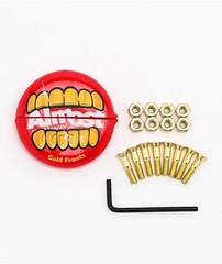 (10-Pack) Almost Skateboards Gold Fronts 7/8″ Allen Nuts Bolts Mounting Hardware