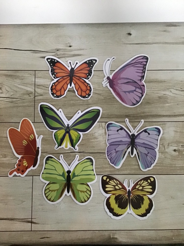 BUTTERFLIES Butterfly Stickers Vinyl Waterproof PVC Luggage Laptop Decals Lot