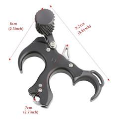 Adjustable Compound Bow Release Aids 3 Finger Archery Grip Thumb Trigger RH LH