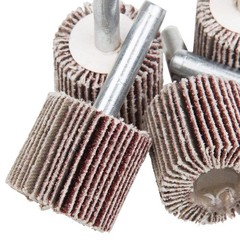 1″ x 1″ x 1/4″ Shank Mounted Flap Wheels, 80 Grit Aluminum Oxide Mounted Abra…
