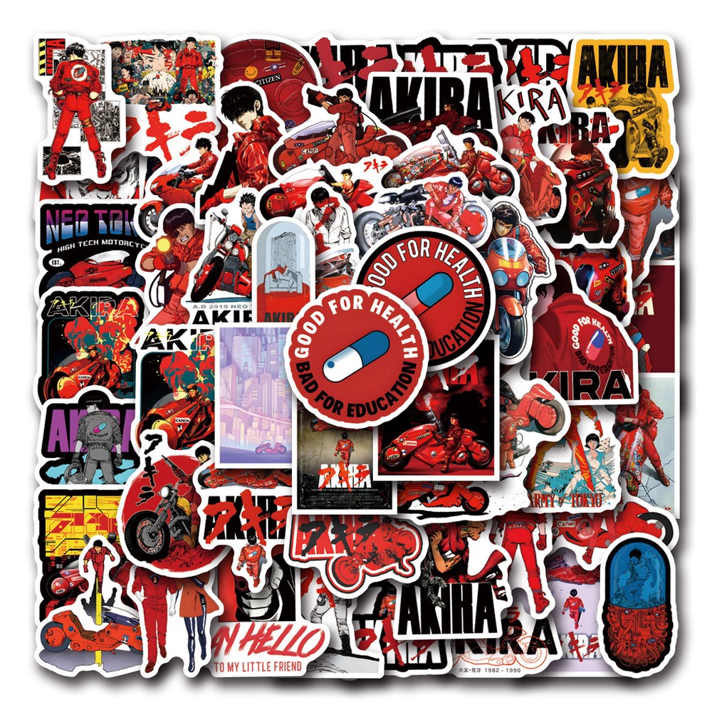 110Pcs Akira Sticker Cute Cartoon Anime Game for Kids Toddler Teens Laptop