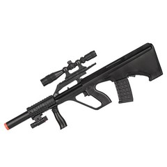 UKARMS P2300 AUG Spring Power Airsoft Rifle w/ Laser and Scope – Black