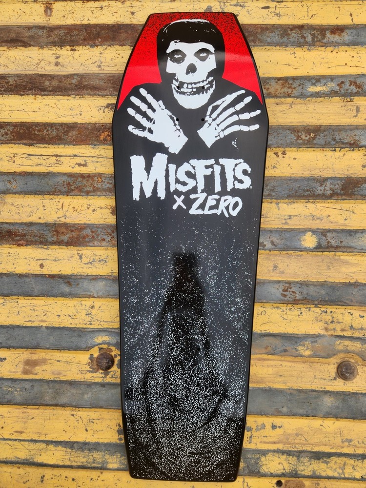 Zero Skateboards x Misfits Coffin shape skateboard deck 1st run Limited to 300