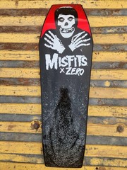 Zero Skateboards x Misfits Coffin shape skateboard deck 1st run Limited to 300