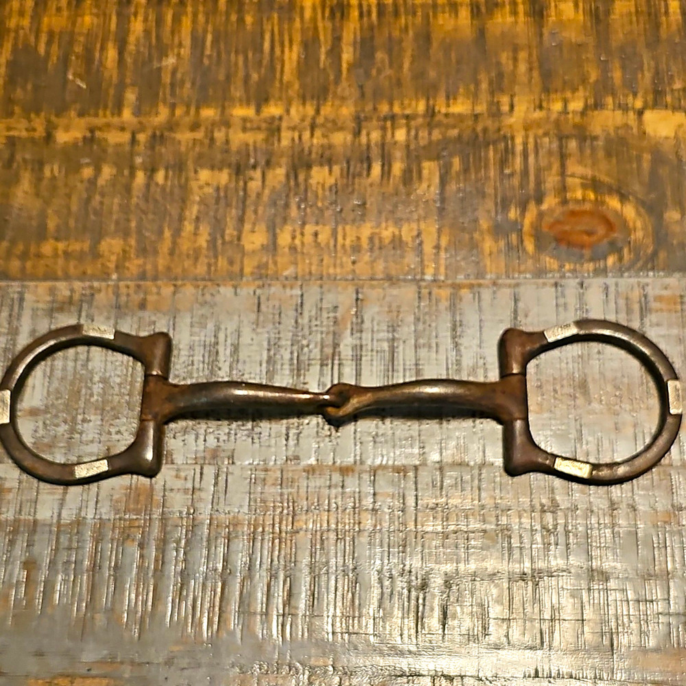 Handmade Driving Silver Inlaid Marked «32» Metal D-Ring Bit