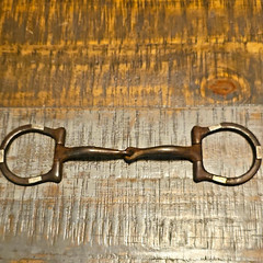 Handmade Driving Silver Inlaid Marked «32» Metal D-Ring Bit