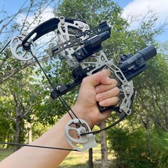 13″ Mini Compound Bow Arrow Kit Short Axis Bow Hunting Shoot RH/LH 15-32lbs