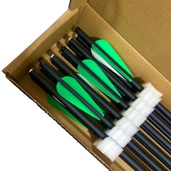 36pcs Bow Hunting Archery 20in Crossbow Bolts Carbon Arrow Shaft 4in Vanes