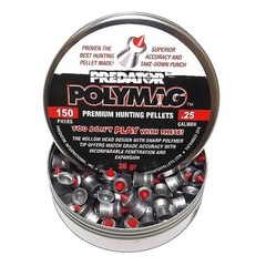 PREDATOR INTERNATIONAL Predator Polymag 25 Caliber 26 Grain 150Ct Airgun Pellets