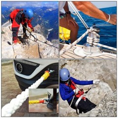 5/8in x 150′ Double Braid Rope Polyester Arborist Rope Rigging Line Sailing Rope