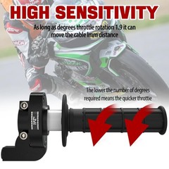 1PZ GS1-T10 Heavy Duty 7/8″ 22mm Twist Throttle Grips Cable for CRF KLX TTR 1…
