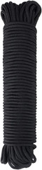 Nylon Rope, 100 Feet Black Nylon Rope, 1/4 Inch Solid Braided Rope Thick Strong